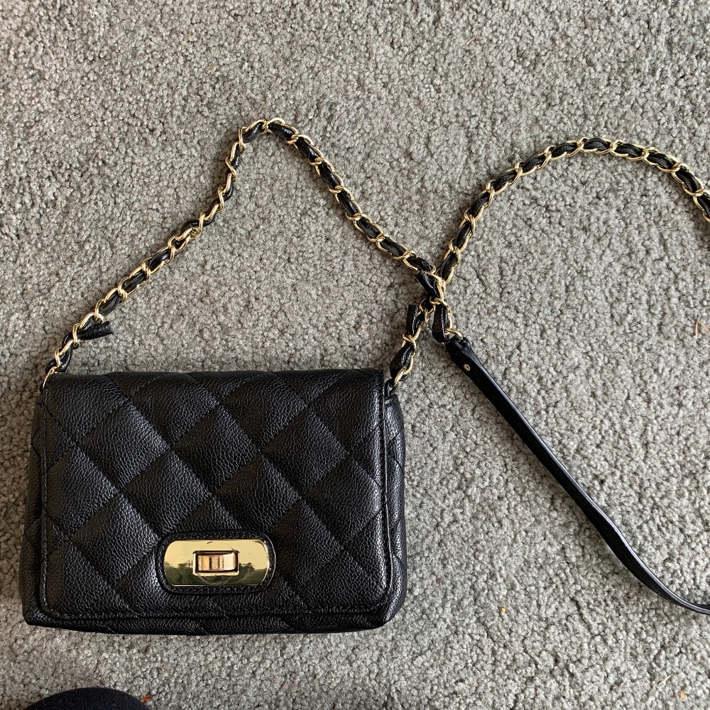 Banana Republic Faux Leather Quilted Crossbody
